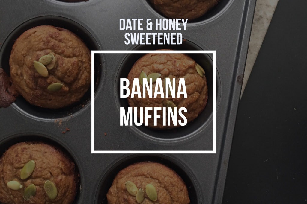 Date & Honey Sweetened Banana Muffins 